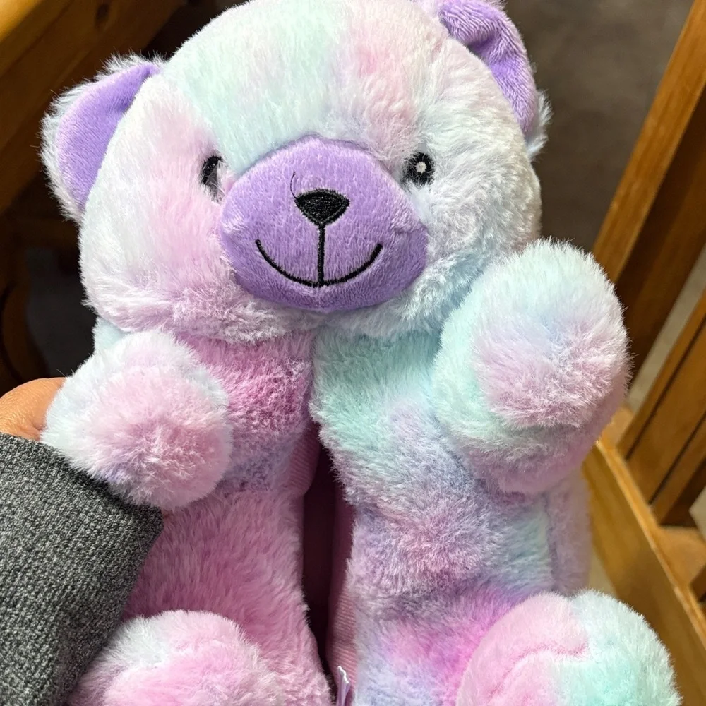 Place Multicolor Plush Bear Slippers